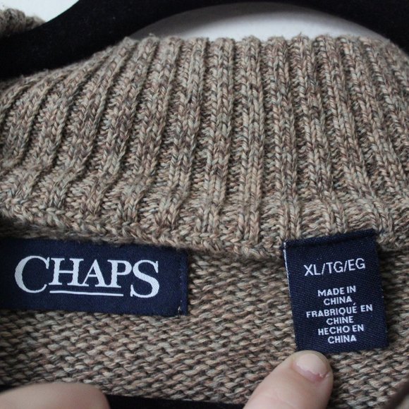 Chaps Tan Sweater - Picture 2 of 3